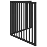 Dog Gate Foldable 2 Panels Black 160 cm Poplar Wood 352192