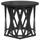 Side Table 2 pcs Black Oak Engineered Wood and Steel 868243