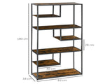 Industrial Bookcase Shelf, 6 Tier Metal Shelving, Storage Shelves for Living Room, Home Office, T3398P343097