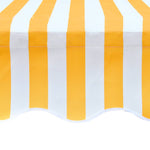 ZNTS Awning Top Sunshade Canvas Orange & White 500x300 cm 143707