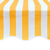 ZNTS Awning Top Sunshade Canvas Orange & White 500x300 cm 143707