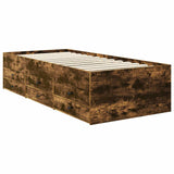 Daybed Manual Smoked Oak and Black 100 x 200 cm Engineered Wood 3408519