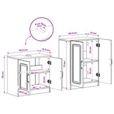2 Piece Bathroom Cabinet Set UTRECHT Black Engineered Wood 3417649