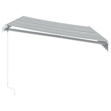 Manual Retractable Awning With LED Anthracite&White 350x250 cm 3215782