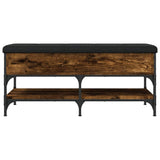 Shoe Bench Smoked Oak 102x42x45 cm Engineered Wood 835199