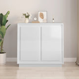 Sideboard High Gloss White 80x34x75 cm Engineered Wood 819886
