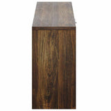 Shoe Bench Smoked Oak 80x24x45 cm Engineered Wood 342644