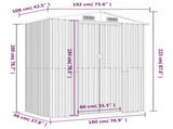 Garden Shed Anthracite 192x108x223 cm Galvanised Steel 319271