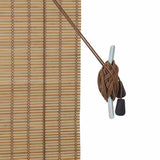 Roller Blind Natural and Brown 120 x 220 cm Bamboo 42006905