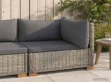 Corner Sofa with Cushions GENDT Natural Rattan Kubu Grey 42034383