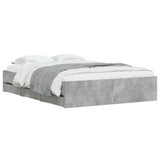 Bed Frame with Drawers without Mattress Concrete Grey 120x190 cm Small Double 3207318