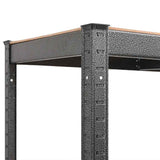 5-Layer Heavy-duty Corner Shelf Grey Steel&Engineered Wood 152881