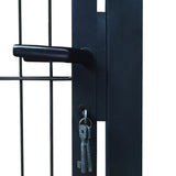 2D Fence Gate Anthracite Grey 100x120 cm 141742