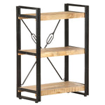 3-Tier Bookcase 60x30x80 cm Solid Mango Wood 320618