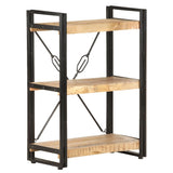 3-Tier Bookcase 60x30x80 cm Solid Mango Wood 320618