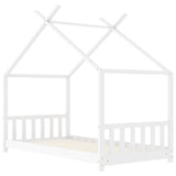 Kids Bed Frame White Solid Pine Wood 70x140 cm 283367