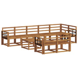 Outdoor Sofa Set 9 pcs Natural Solid Acacia Wood 3366612