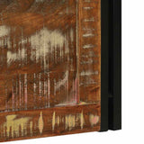 Storage Box Brown and Black 80 x 50 x 50 cm Reclaimed Wood 4016746