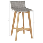 5 Piece Outdoor Dining Set Solid Acacia Wood 44221