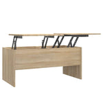 Coffee Table Sonoma Oak 102x50.5x46.5 cm Engineered Wood 809722