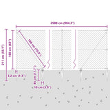 Welded Wire Fence with Spikes 25 x 1.6 m 3351201