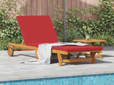 Sun Lounger Reclining Brown 199 x 63 x 85 cm Solid Acacia Wood 4105539