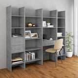 Book Cabinet Concrete Grey 40x35x180 cm Engineered Wood 803420