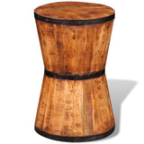 Hourglass Stool Rough Mango Wood 241637