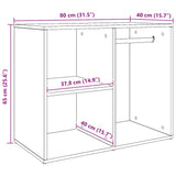 Dressing Cabinet Artisan oak 80x40x65 cm Engineered Wood 857032
