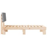 Bed Frame with Upholstered Headboard Light Grey 80 x 200 cm 877379