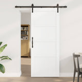 Sliding Door White 83 x 202 cm Solid Pine Wood 3445434