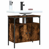 Bathroom Sink Cabinet Smoked Oak 60x30x60 cm Engineered Wood 842438