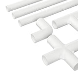 PVC Pipe 12 pcs White 12.2 x 1.8 x 500 mm PP and PE 864619
