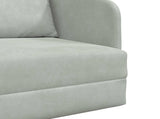 Folding Sofa Bed Light Grey 65 x 80 x 83 cm Velvet 42030497
