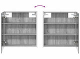 Bathroom Cabinet Set 4 pcs Grey Sonoma Engineered Wood 3407380