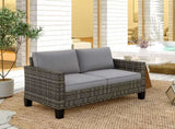 Two-Seater Rattan Outdoor Sofa - Dark Grey T3398P314763