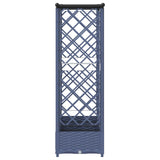 Raised Bed with Trellis and Roof Grey 202.5 x 40 x 121 cm PP 42032571