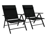 Set of Two Padded Garden Chairs - Black T3398P322164