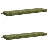 2-Piece Bench Cushions SOEST 2 pcs 100% Polyester Leaf Design 949879