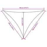 Sunshade Sail Oxford Fabric Triangular 5x7x7 m Beige 135182