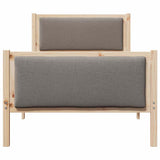Bed Frame with Headboard Taupe 100 x 200 cm Fabric 878352