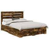 Bed Frame with Drawer with Headboard Manual Engineered Wood 3411633