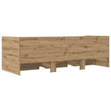 Bed Frame with Storage Artisian Oak 80 x 200 cm Engineered Wood 3429636