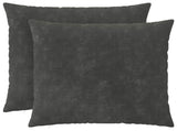 Cushion with Pillow HEERLEN 2 pcs Anthracite Microfiber Fleece 928244