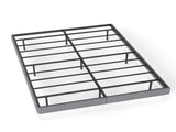 160cm200cm Grey Floating King Bed Frame with LED Lights, Metal Platform Bed with Underbed Storage, T6135P516185