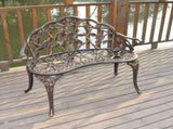 38.5" Cast Aluminum Outdoor Courtyard Decoration Park Leisure Rose Chair 40411767