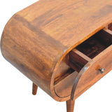 Chestnut Circular Media Unit IN3569