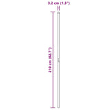 Fence Posts 12 pcs Silver 210 cm Powder-coated steel 42012800