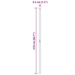 Fence Posts 12 pcs Grey 210 cm Powder-coated steel 42012772