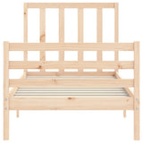 Bed Frame without Mattress Single Solid Wood Pine 3193756